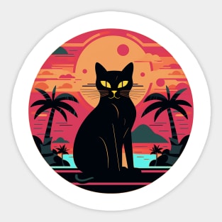 Exotica Sunset Cat Sticker